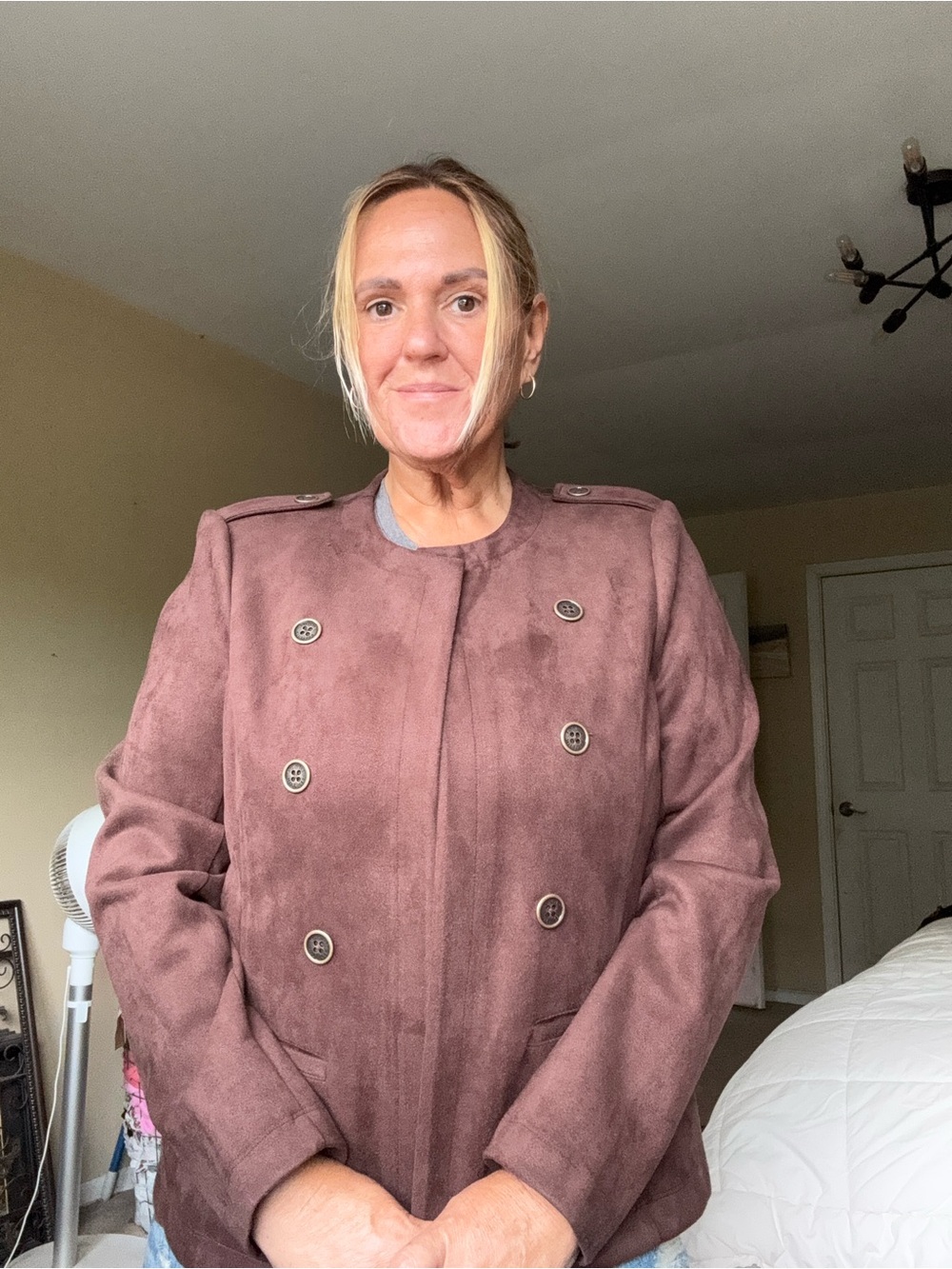 Tommy Hilfiger Chocolate Brown Double-Breasted Pea Coat